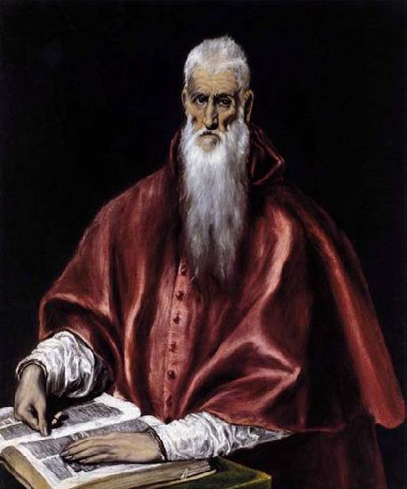 GRECO, El St Jerome as a Scholar oil painting image